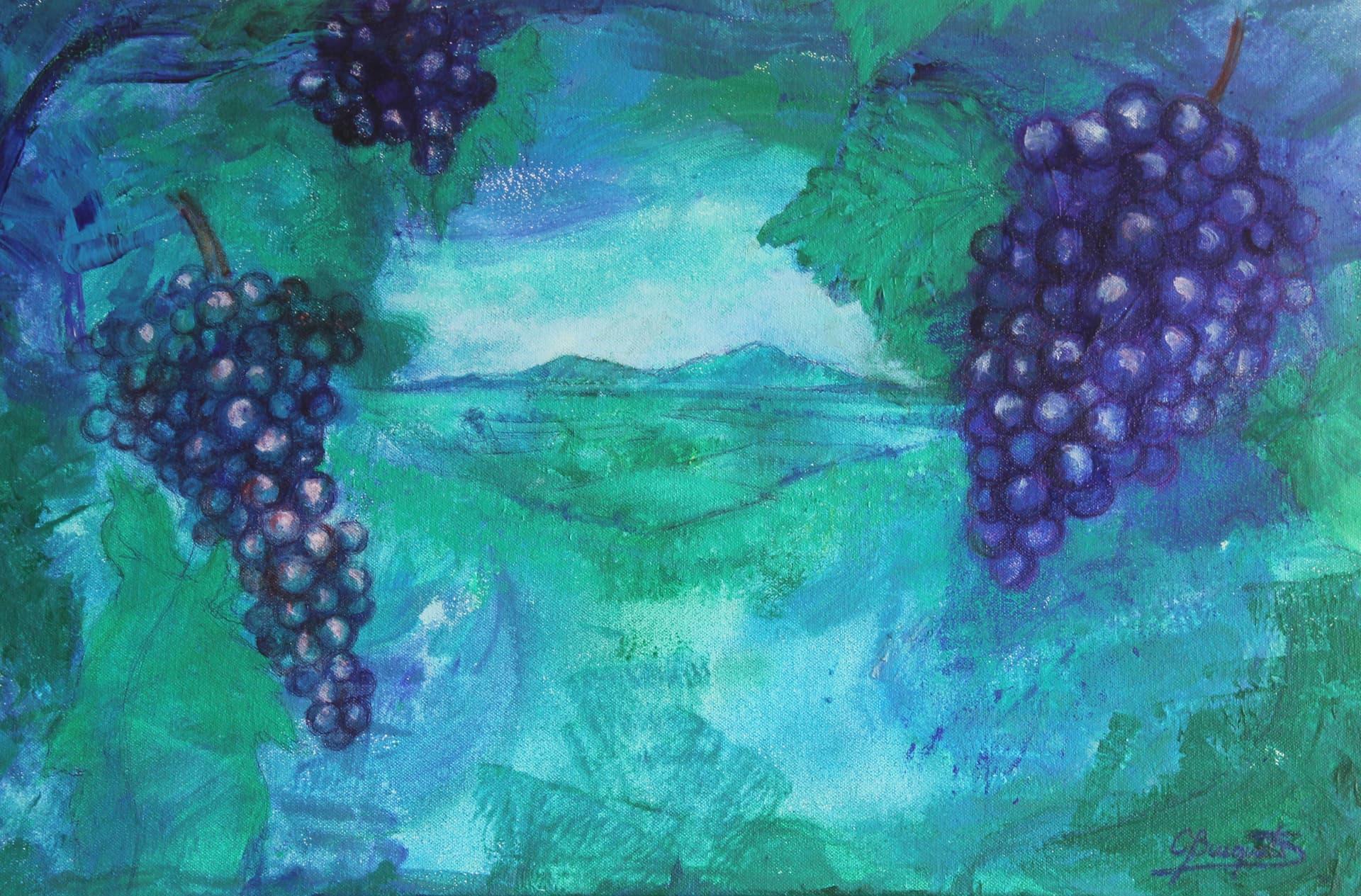 Amanecer en la Viña / Dawn at the Vineyard by Carolina Busquets