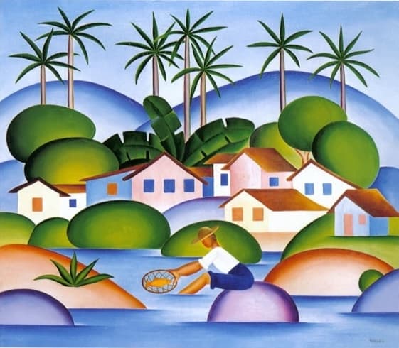 Pescador by Tarsila Do Amaral, Oil on canvas