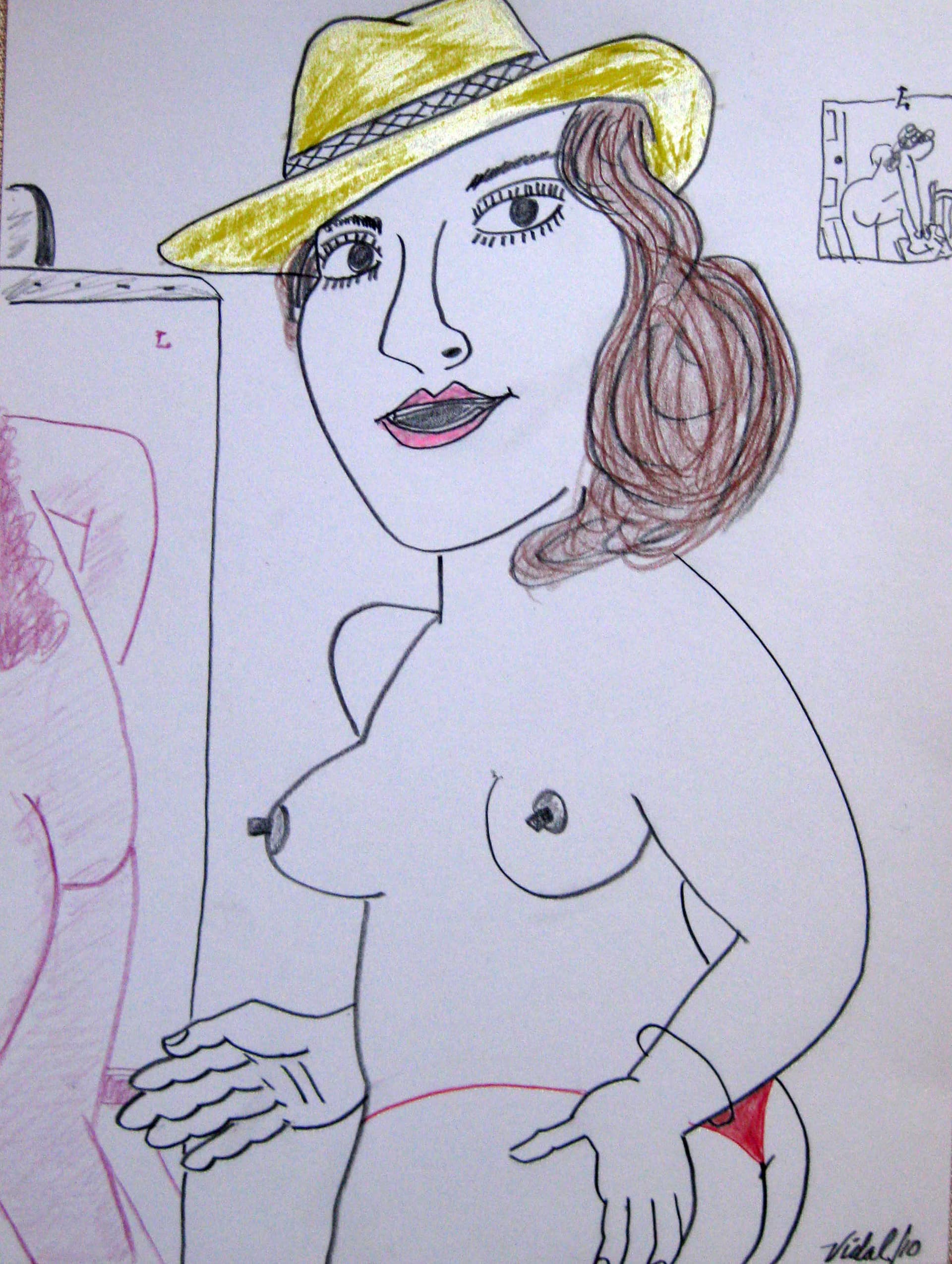 Girl with yellow hat by Francisco Vidal