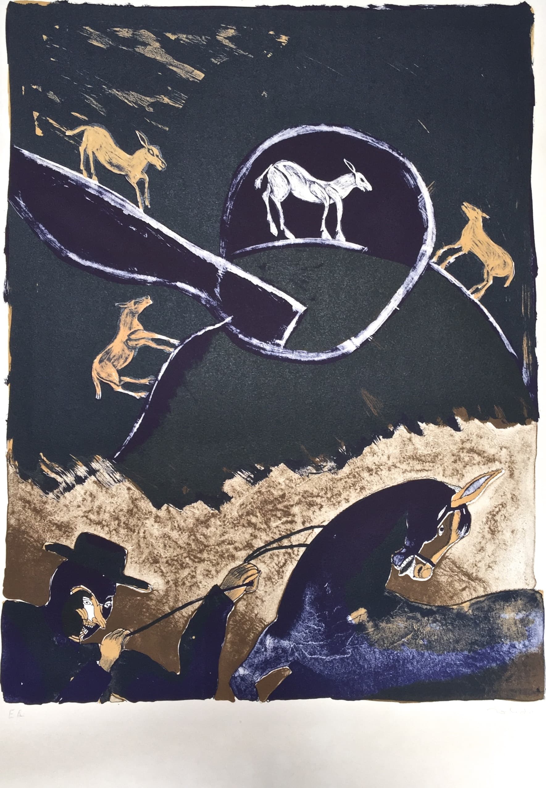 Vaquero con caballo by Francisco Toledo
