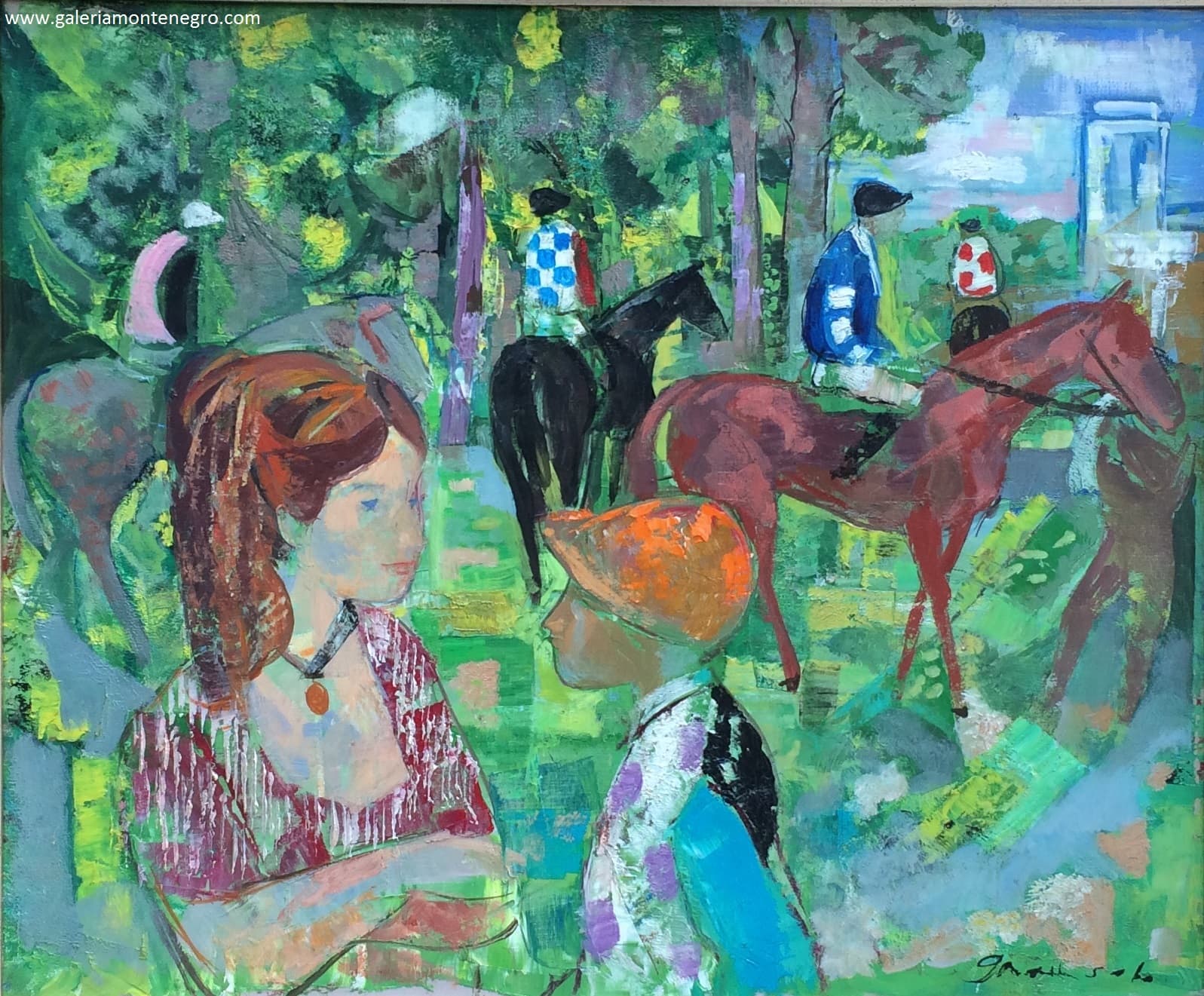 Au pesage by Emilio Grau Sala