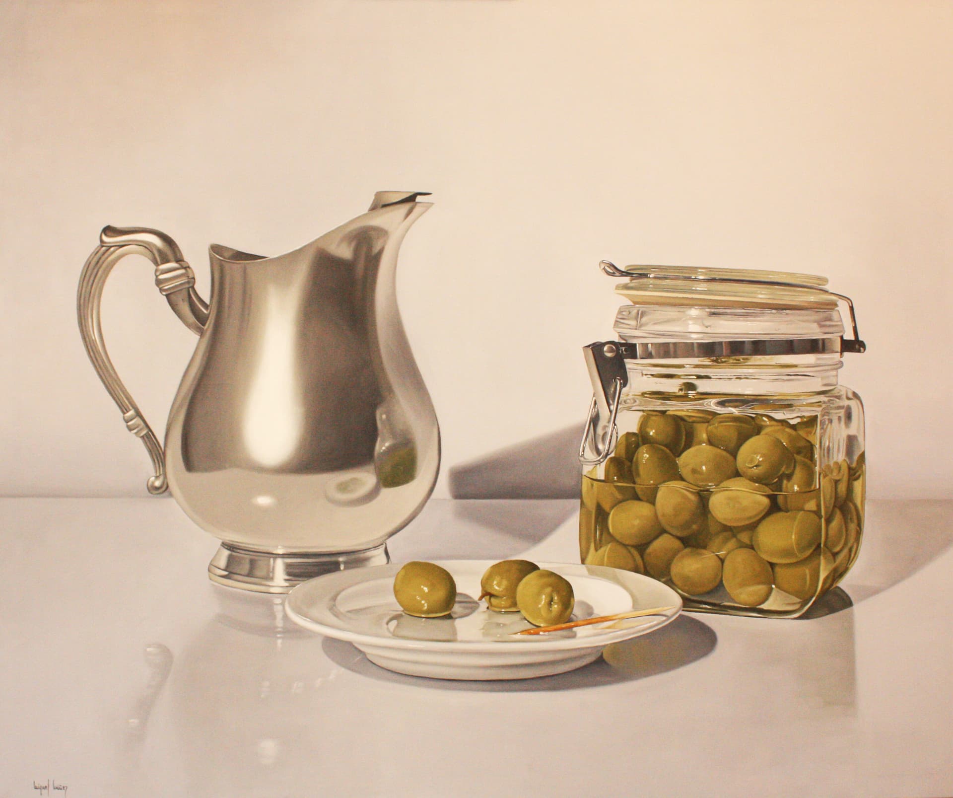 Aceitunas y jarra by Miguel Angel Núñez