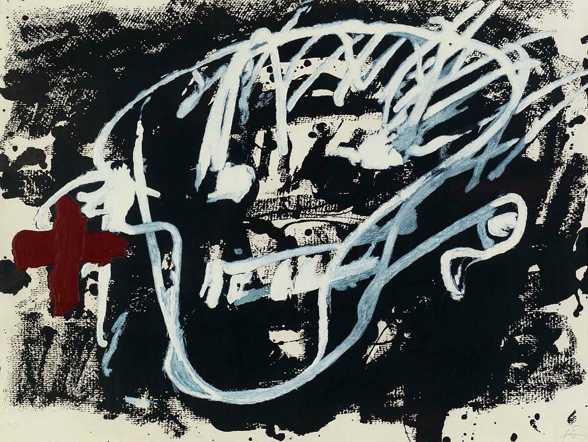 Roig i negre 3 by Antoni Tàpies Puig