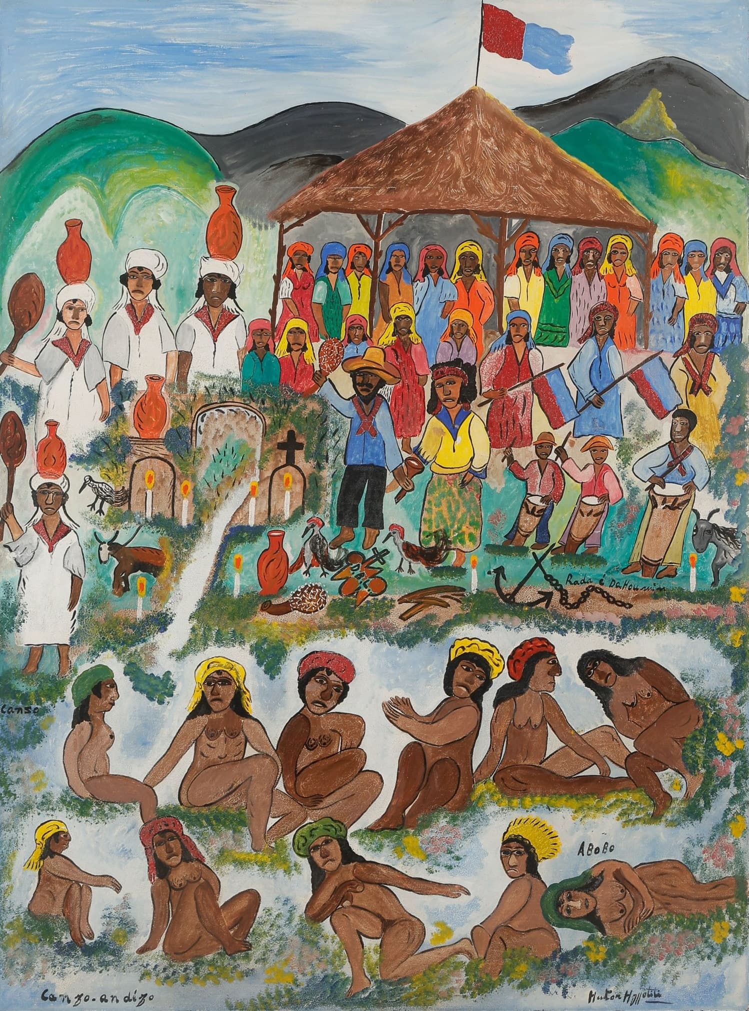 Purification Ceremony by Hector Hyppolite, Painting
