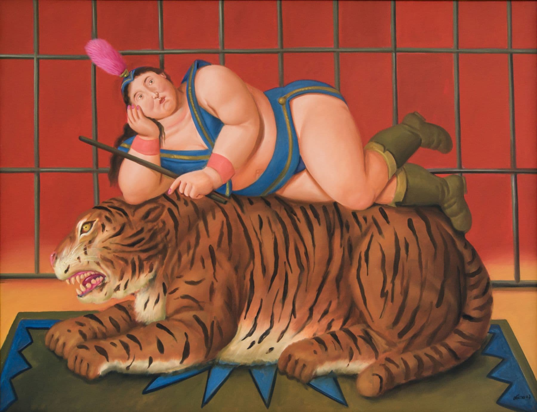 Trainer with Tiger by Fernando Botero