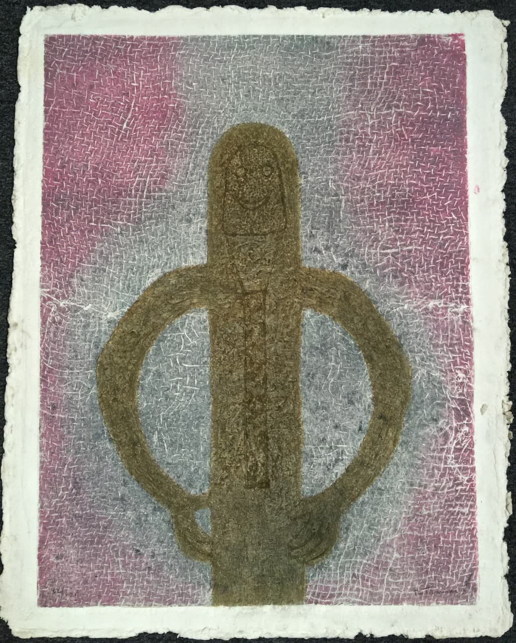 Personaje con rojo by Rufino Tamayo