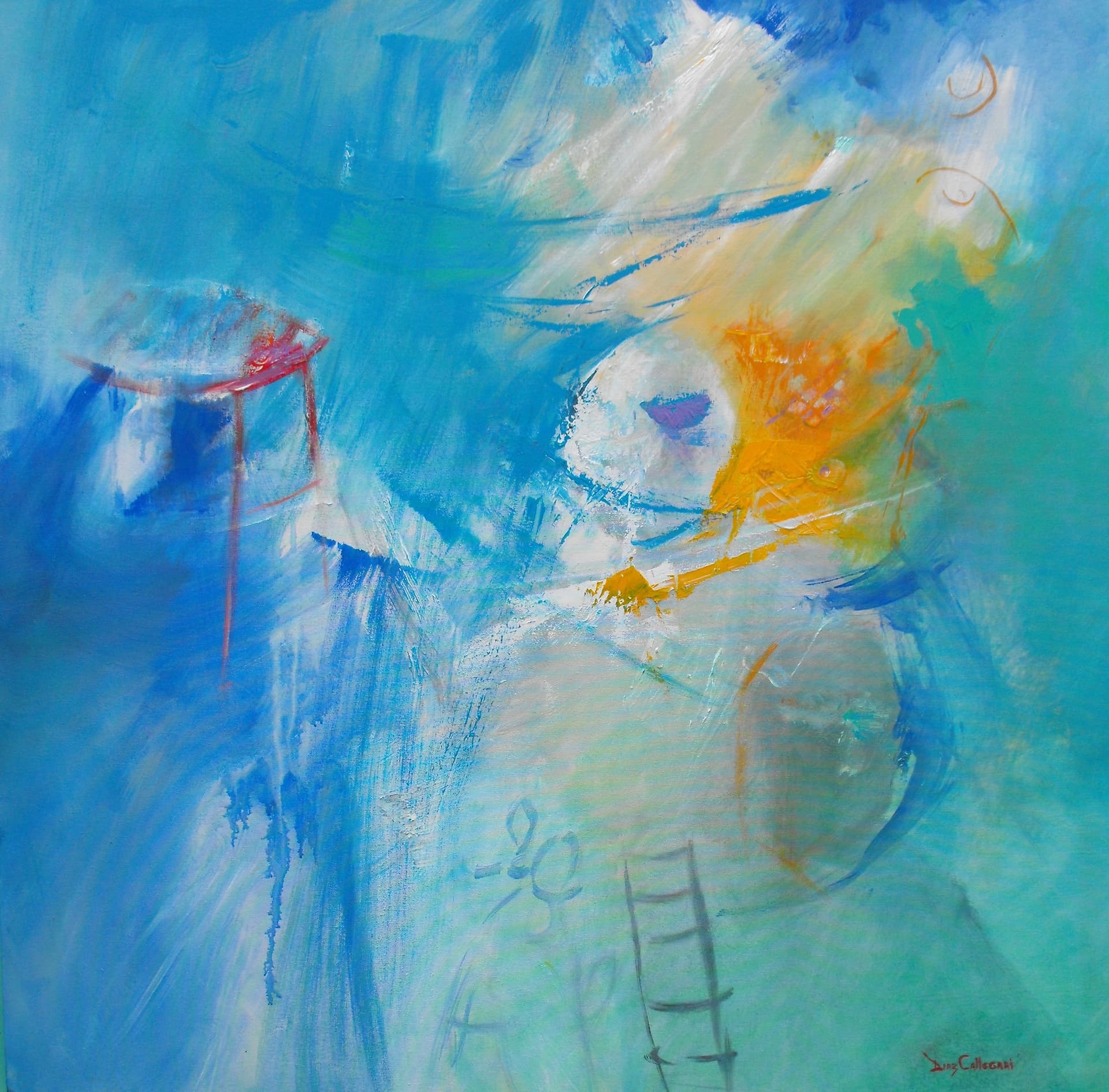 Abstracto en azules by Ricardo Augusto Diaz Callegari
