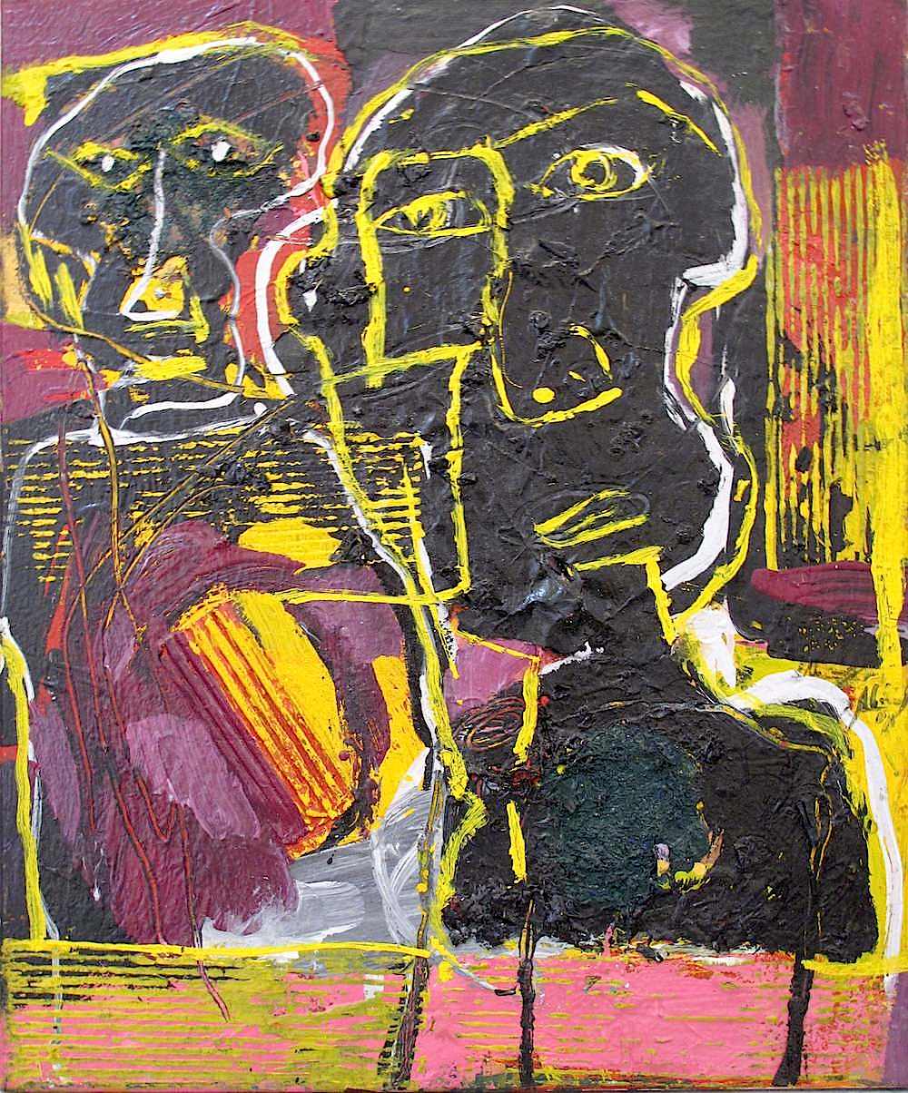 Untitled (Two Portraits) by Alejandro Santiago