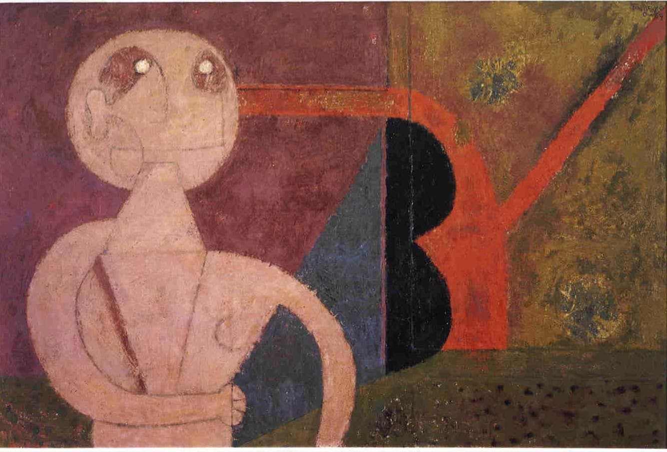 El hombre y su sombra by Rufino Tamayo