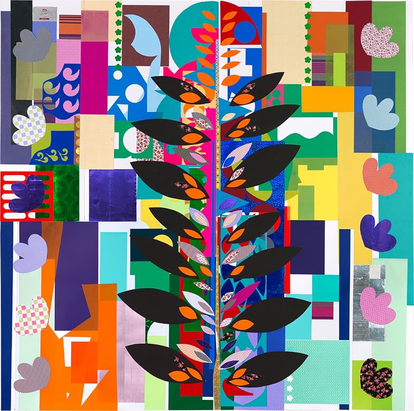 O Passeio by Beatriz Milhazes, Collage on Cardboard