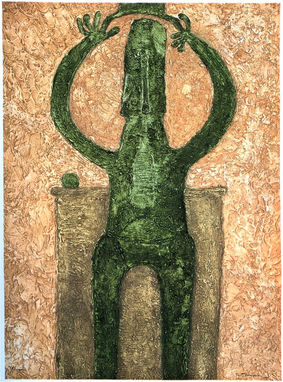Personaje en verde by Rufino Tamayo