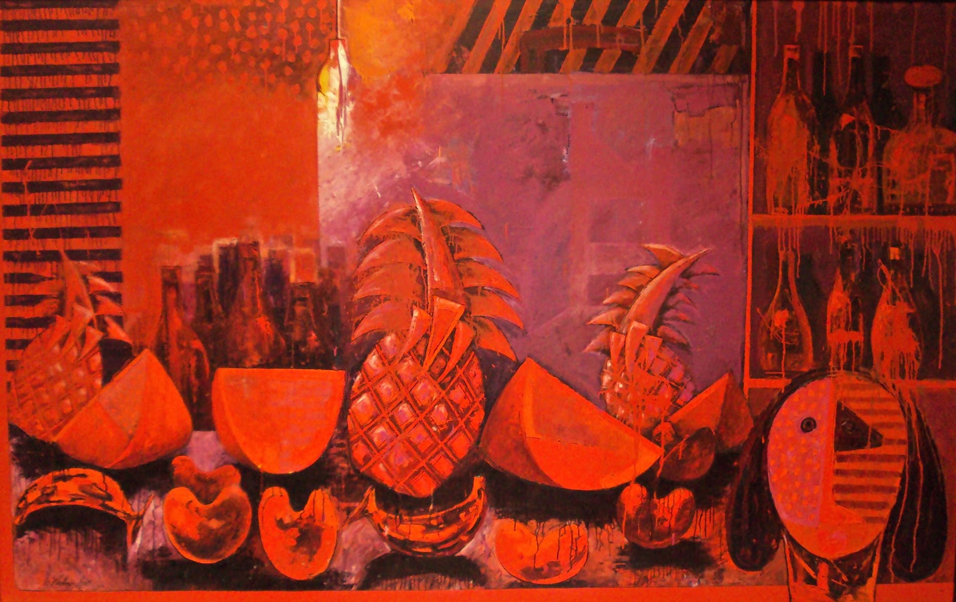 Bodegon in red by Vladimir Cora