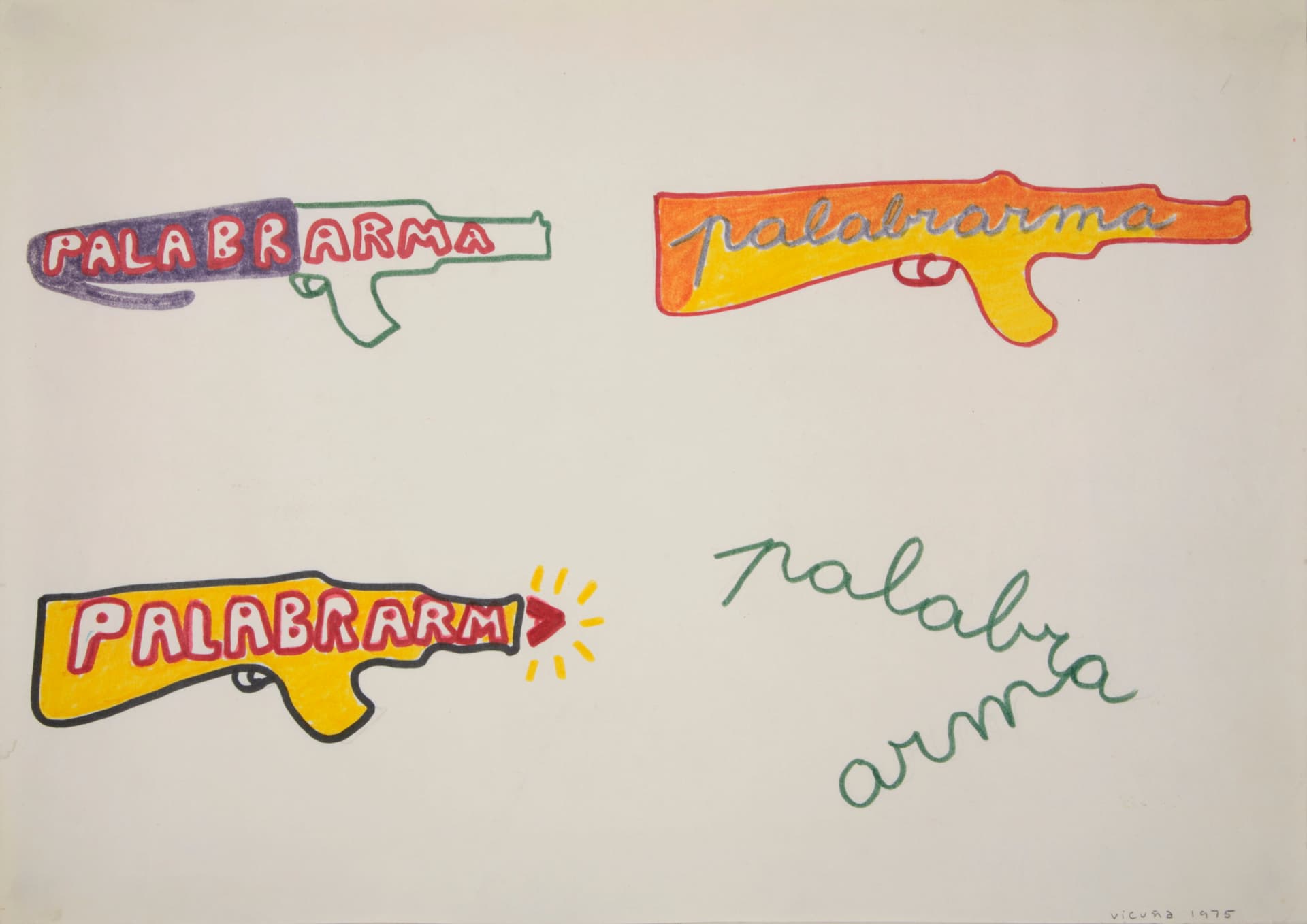 Palabrarma (Drawing) by Cecilia Vicuña