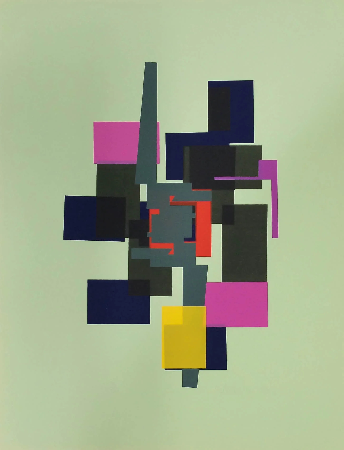 Composición Sobre Verde by Domingo García, Work on Paper