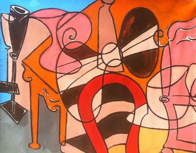 Figuras 10 by Francisco Valenzuela Durret, Painting